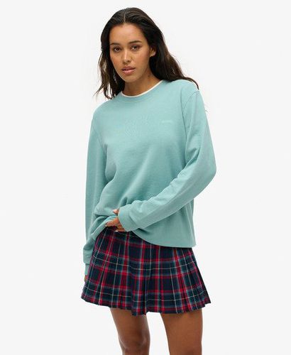 Women's Oversized Classic Essential Sweatshirt Blue / Cameo Blue - Size: L - Superdry - Modalova