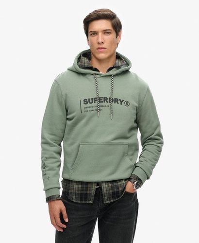 Men's Utility Sport Logo Loose Hoodie Green / Laurel Khaki - Size: M - Superdry - Modalova