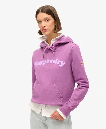 Women's Cooper Tonal Logo Hoodie Purple / Dewberry - Size: 12 - Superdry - Modalova