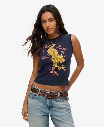 Women's x Komodo Kailash Dragon Slim Vest Top Navy / Nautical Navy - Size: 12 - Superdry - Modalova