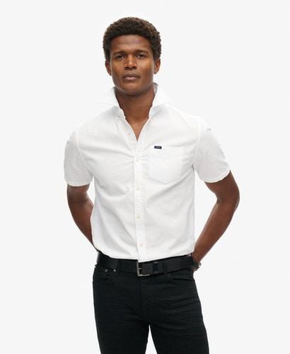 Men's Oxford Short Sleeve Shirt White / Optic - Size: M - Superdry - Modalova