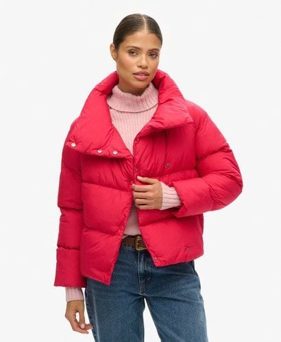 Women's Short Puffer Coat Pink / Highland Berry - Size: 8 - Superdry - Modalova