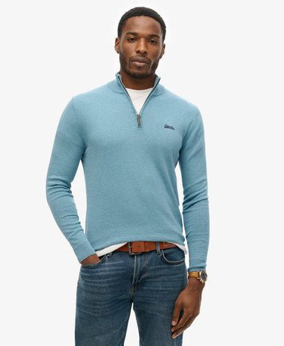 Herren Henley-Strickpullover aus Baumwoll-Kaschmirgemisch - Größe: S - Superdry - Modalova