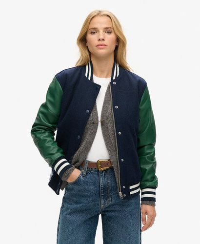 Women's Varsity Baseballjacke aus Wolle - Größe: 36 - Superdry - Modalova