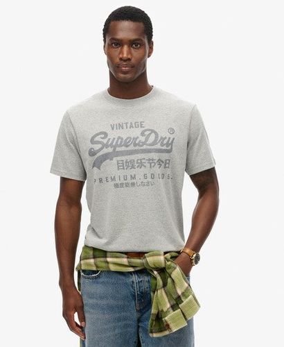 Men's Classic Heritage T-Shirt Grey / Ash Grey Marl - Size: M - Superdry - Modalova