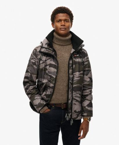Men's Mens Classic Camo Print Windbreaker Jacket, Dark Grey, Size: M - Superdry - Modalova