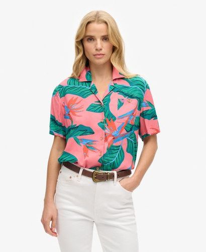 Women's Beach Resort Shirt Pink / Pink Paradise - Size: 8 - Superdry - Modalova