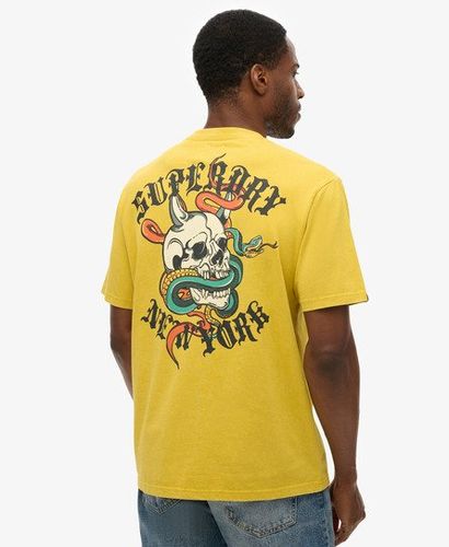 Men's Neo Trad Tattoo Loose T-shirt Yellow / Oil Yellow - Size: M - Superdry - Modalova