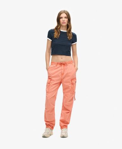 Women's Low Rise Parachute Cargo Pants Orange / Terracotta - Size: 27/32 - Superdry - Modalova