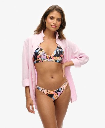 Women's Printed Classic Bikini Briefs Black / Orange Tropic - Size: 16 - Superdry - Modalova