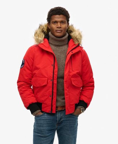 Men's Men's Classic Logo Patch High RiskEverest Bomber Jacket, Red, Size: XL - Superdry - Modalova