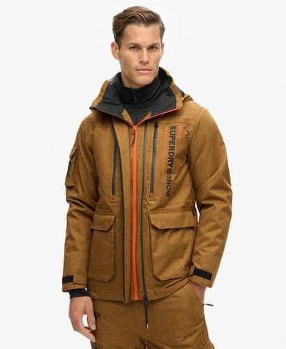 Men's Sport Ski Peak Rescue Jacket Brown / Tobacco Brown Marl - Size: L - Superdry - Modalova