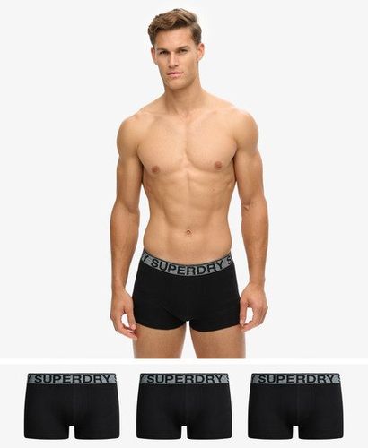 Men's Organic Cotton Trunk Triple Pack Black / Triple Black/grey - Size: S - Superdry - Modalova