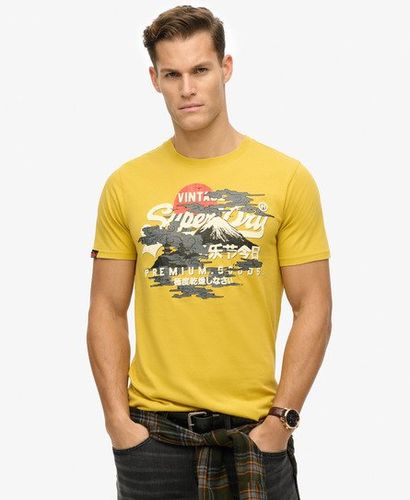 Men's Vintage Logo Tokyo Relaxed T-Shirt Yellow / Oil Yellow - Size: Xxxl - Superdry - Modalova