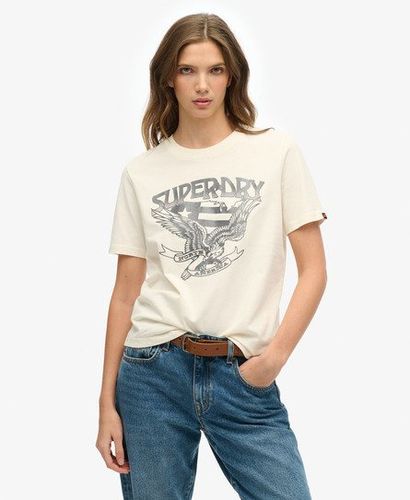 Women's American Eagle T-Shirt Cream - Size: 8 - Superdry - Modalova