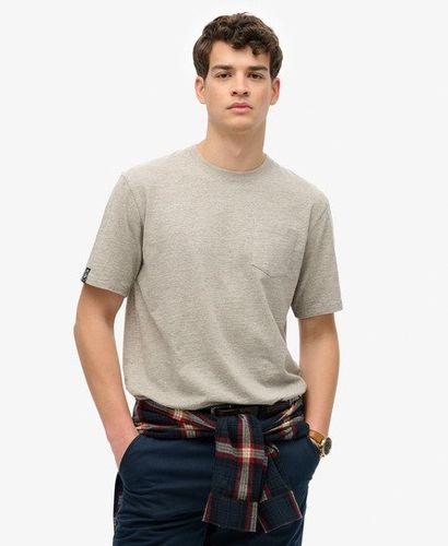Men's The Merchant Store- Pocket T-shirt Grey / Vintage Sweat Light Grey Marl - Size: Xxl - Superdry - Modalova