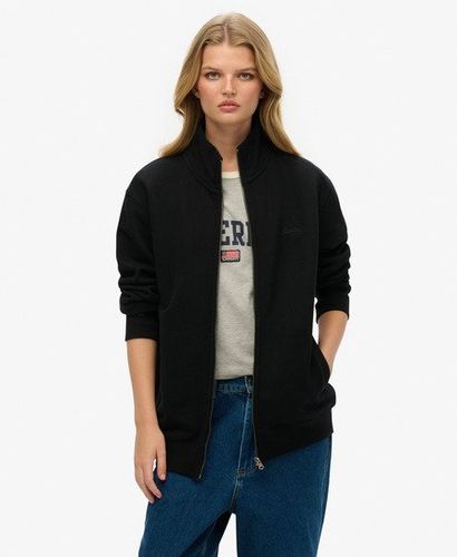Women's Oversized Essential Logo Track Top Black - Size: Xxl - Superdry - Modalova