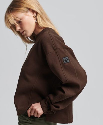 Women's Code Tech Crew Sweatshirt Brown / Rock Brown - Size: M/L - Superdry - Modalova