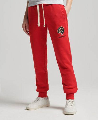 Women's Vintage Collegiate Joggers Red / Rebel Red - Size: 12 - Superdry - Modalova