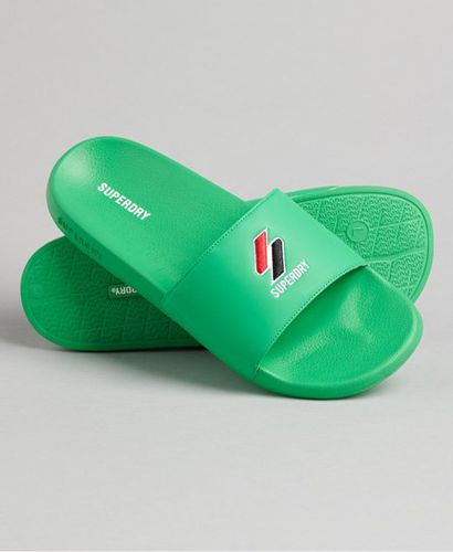 Men's Code Essential Pool Sliders Green / Bright Green - Size: S - Superdry - Modalova