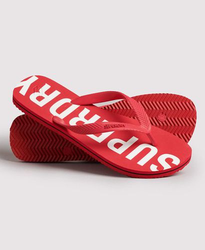 Men's Code Essential Flip Flops Red / Risk Red - Size: S - Superdry - Modalova