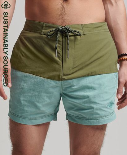 Men's Vintage Recycled Board Shorts Khaki / Olive Khaki/Fresh Mint - Size: Xxl - Superdry - Modalova