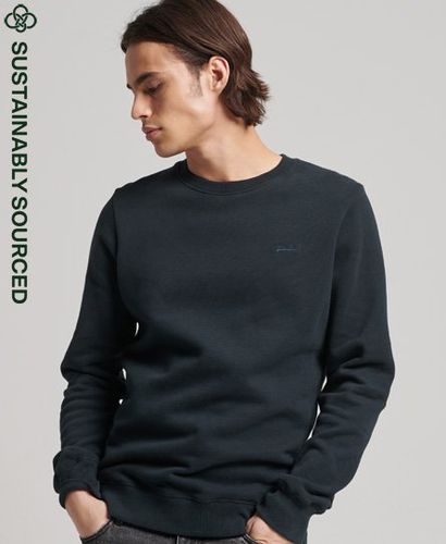 Men's Organic Cotton Vintage Logo Crew Sweatshirt Navy / Eclipse Navy - Size: Xxl - Superdry - Modalova
