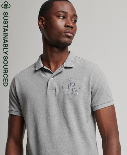 Men's Organic Cotton Vintage Superstate Polo Shirt / Marl - Size: S - Superdry - Modalova