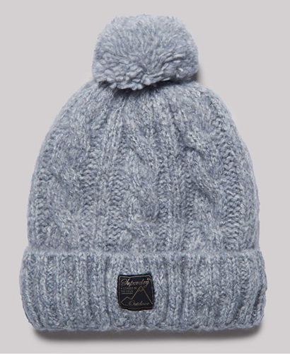 Women's Tweed Cable Beanie / Mid Marl Tweed - Size: 1SIZE - Superdry - Modalova
