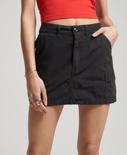 Women's Vintage Utility Mini Skirt Black / Washed Black - Size: 12 - Superdry - Modalova