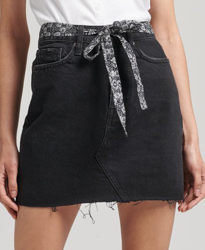 Women's Denim Mini Skirt Black / Jessy Black Vintage - Size: 26 - Superdry - Modalova