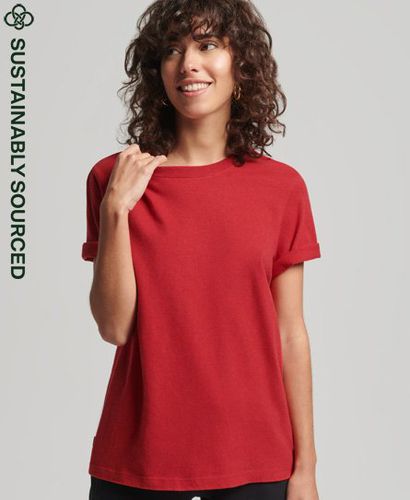 Women's Organic Cotton Vintage Logo T-Shirt / Papaya Marl - Size: 8 - Superdry - Modalova