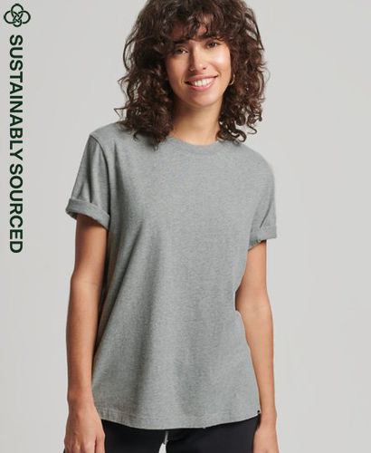 Women's Organic Cotton Vintage Logo T-Shirt Grey / Grey Marl - Size: 10 - Superdry - Modalova