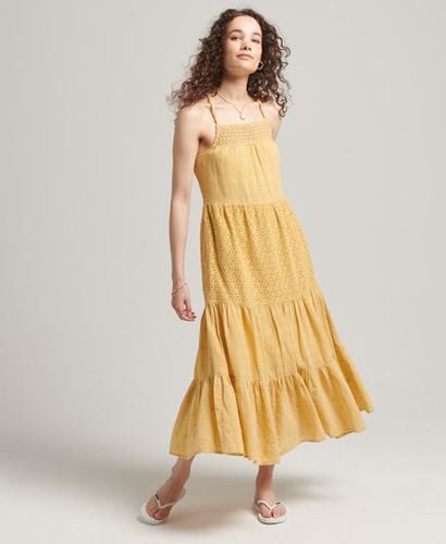 Women's Vintage Lace Cami Maxi Dress Yellow / Lemon Yellow - Size: 10 - Superdry - Modalova
