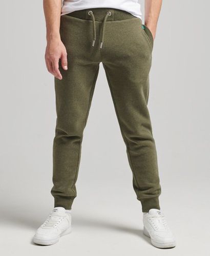 Men's Organic Cotton Vintage Logo Embroidered Joggers Green / Olive Marl - Size: Xxl - Superdry - Modalova