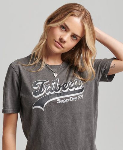 Women's Embellished Graphic Logo T-Shirt / Jet - Size: 6 - Superdry - Modalova