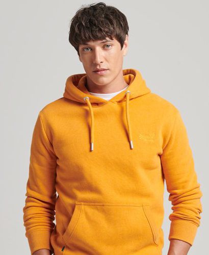 Men's Organic Cotton Essential Logo Hoodie Yellow / Thrift Gold Marl - Size: S - Superdry - Modalova