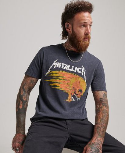 Men's Metallica x Limited Edition Band T-Shirt / Mid Backstage Black - Size: XL - Superdry - Modalova