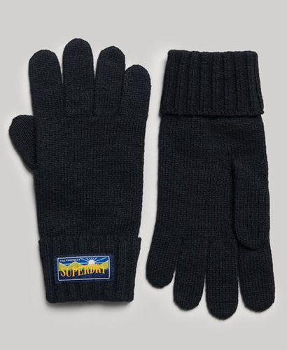 Women's Wool Blend Radar Gloves Navy / Eclipse Navy - Size: M/L - Superdry - Modalova