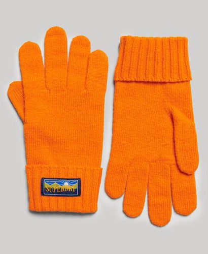 Women's Wool Blend Radar Gloves Orange / Jaffa - Size: S/M - Superdry - Modalova