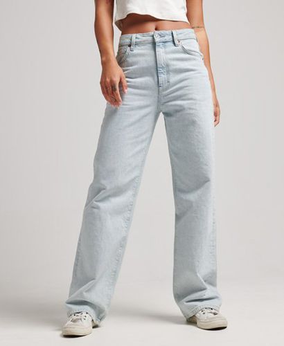 Women's Organic Cotton Wide Leg Jeans / Light Indigo Vintage - Size: 26/30 - Superdry - Modalova
