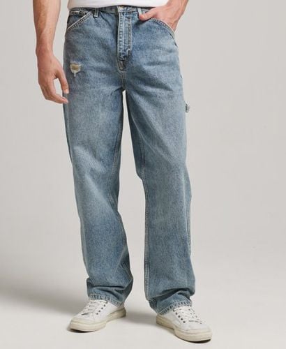 Men's Men's Mens Light Blue Cotton Vintage Carpenter Jeans, Organic - Size: 34/34 - Superdry - Modalova