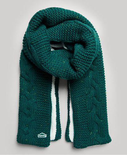 Women's Cable Knit Scarf / Forest Tweed - Size: 1SIZE - Superdry - Modalova