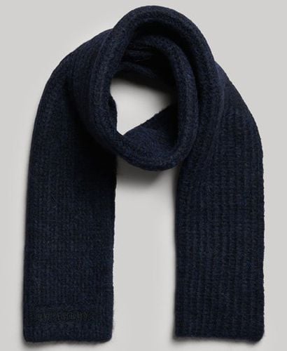 Women's Essential Ribbed Scarf Dark Blue / Dark Navy - Size: 1SIZE - Superdry - Modalova