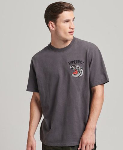 Men's Suika Graphic T-Shirt Dark Grey / Slate - Size: M - Superdry - Modalova