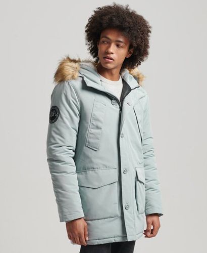 Men's Hooded Everest Faux Fur Parka / Skylark - Size: XL - Superdry - Modalova
