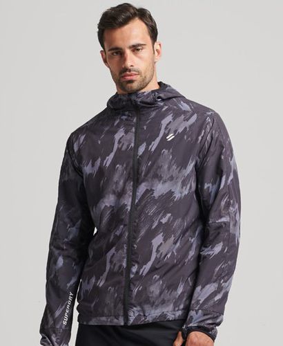 Men's Sport Run Jacket Navy / Brush Camo Dark - Size: M - Superdry - Modalova