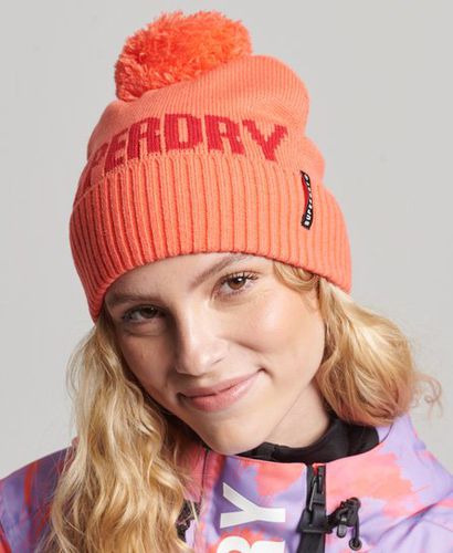 Women's Sport Snow Beanie Orange / Hot Coral - Size: 1SIZE - Superdry - Modalova