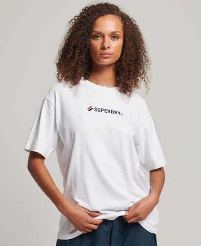 Women's Locker Geschnittenes T-Shirt mit Logo-Applikation - Größe: 38 - Superdry - Modalova