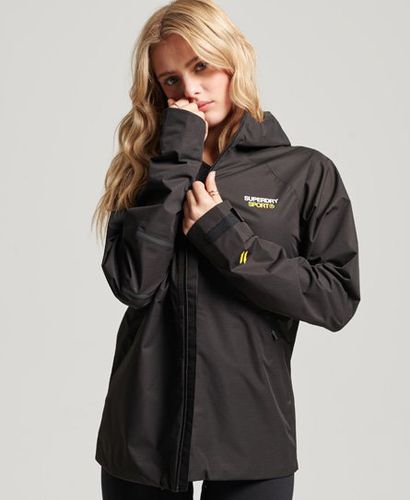 Women's Sport Waterproof Jacket Black - Size: 8 - Superdry - Modalova